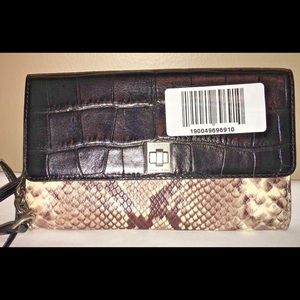 Michael Kors Natalie XL Wallet On A Chain Embossed